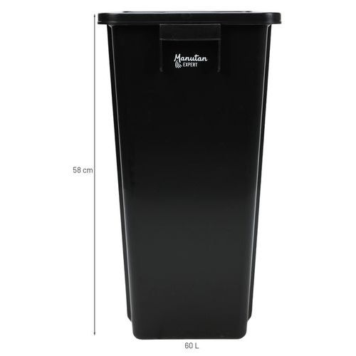 Collecteur tri sélectif sans couvercle noir 60 L - Image 2