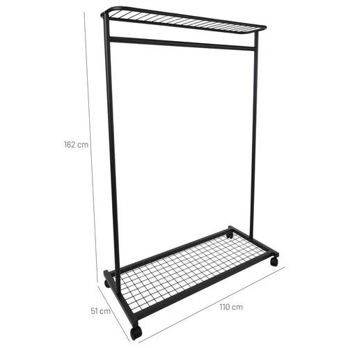 Penderie mobile Smart L110 H162 P51cm Noir - Image 6