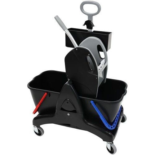 Chariot de lavage 2 x 15 L avec bac produit Presse et Poignée latérale - Image 10