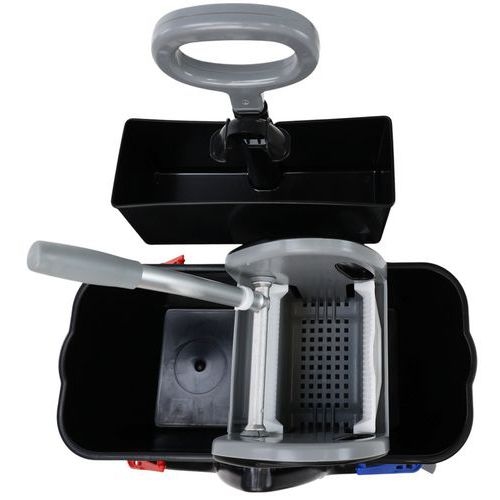 Chariot de lavage 2 x 15 L avec bac produit Presse et Poignée latérale - Image 4