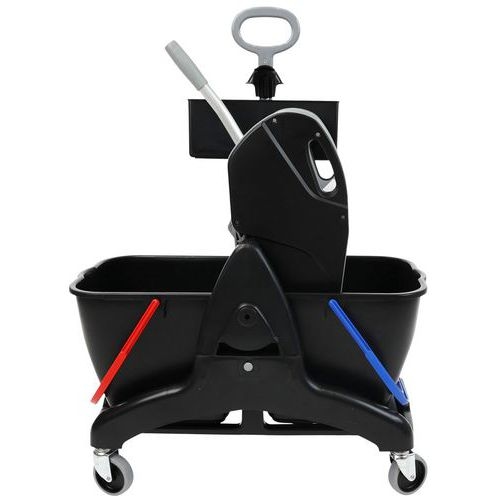Chariot de lavage 2 x 15 L avec bac produit Presse et Poignée latérale - Image 6
