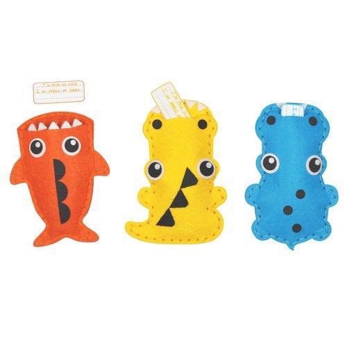Mange soucis à coudre en feutrine croc'animals x3 - Image principale