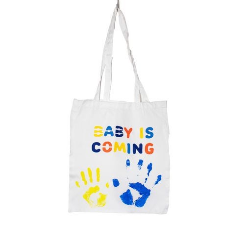 Sac shopping enfant en coton naturel 37x42cm - Image 2