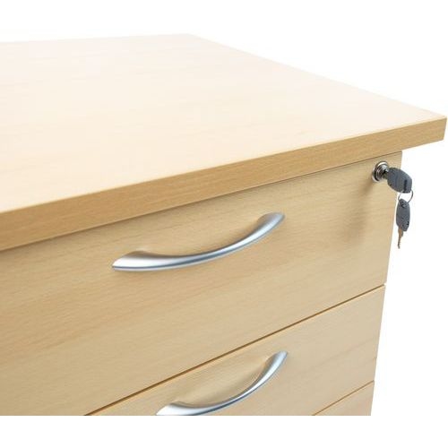 Caisson hauteur bureau Quatuor profondeur 70 cm Hêtre/alu Hêtre - Image 4