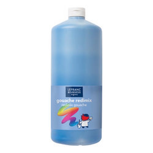 Flacon 2 litres gouache redimix lefranc bourgeois - bleu primaire (cyan) - Image principale