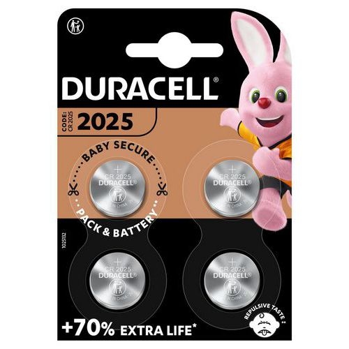Lot de 4 Pile bouton lithium DL 2025 Lot de 4 Duracell - Image principale