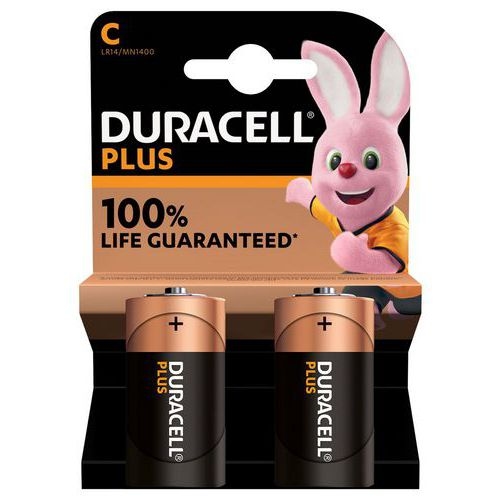 Lot de 2 Duracell Plus 100% C X2 - Image principale