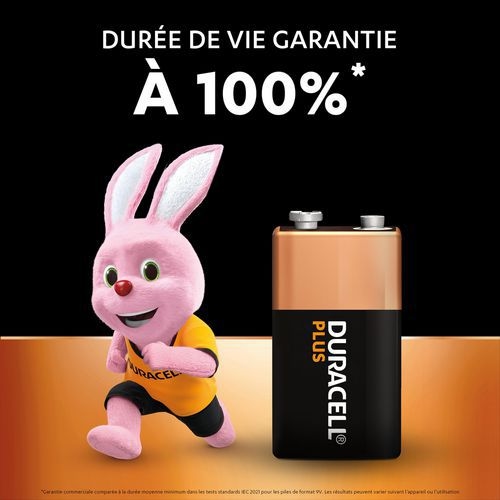 Lot de 2 Duracell Plus 100% 9V - 2 unités - Image 2