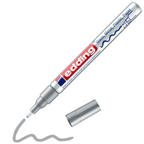 Lot de 10 Marqueur peinture Col.:Argent Mdl:Edding 751 - Image principale