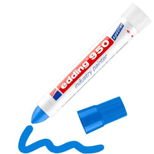 Craie grasse Edding 950 Bleu pointe: Ogive 10 mm - Image principale