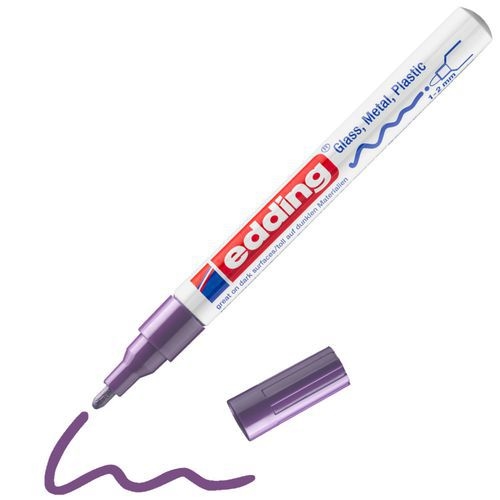 Lot de 10 marqueurs peinture edding 751 - pointe ogive moyenne - violet - Image principale