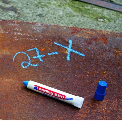 Craie grasse Edding 950 Bleu pointe: Ogive 10 mm - Image 3