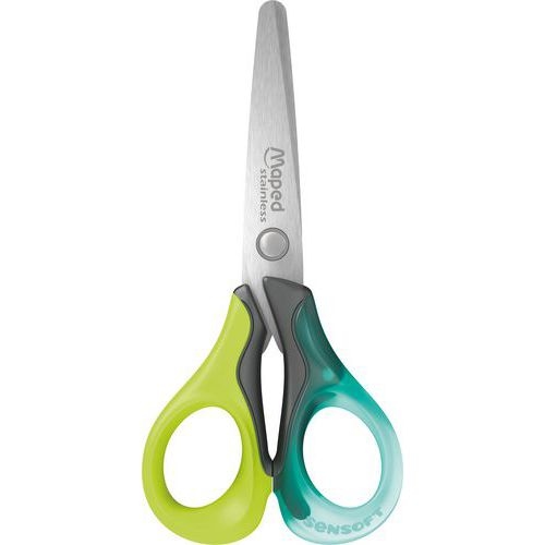 Ciseaux bouts ronds 13cm sensoft droitier couleurs assorties - Image 2