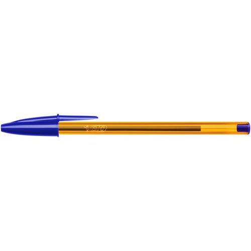 Stylo bille Bic Cristal orange nouvelle pointe fine  - bleu - Image 2