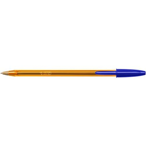 Stylo bille Bic Cristal orange nouvelle pointe fine  - bleu - Image 3