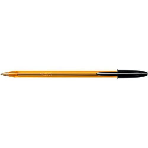 Stylo bille Bic Cristal orange nouvelle pointe fine  - noir - Image 3