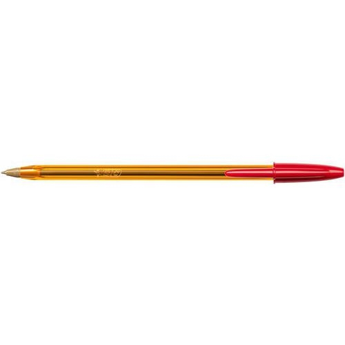 Stylo bille Bic Cristal orange nouvelle pointe fine - rouge - Image 3
