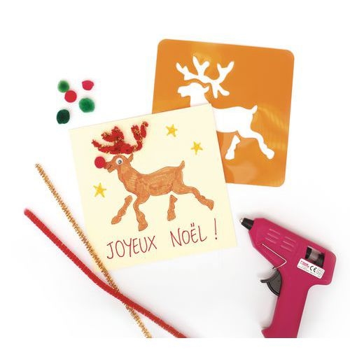 Pochoir plastique lavable 14,5 x 14,5 cm (Pochette de 6) - Noël - Image 3