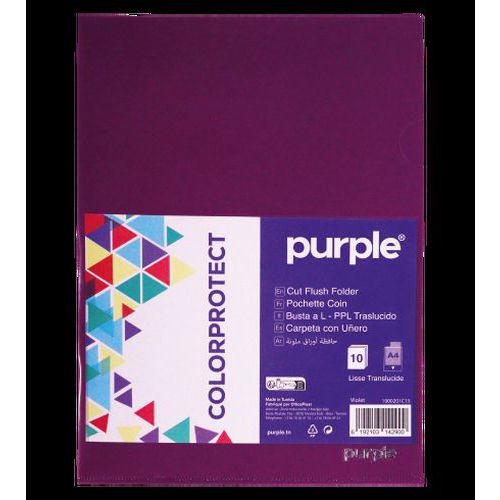 Sachet de 10 pochettes coin polypropylène ouverte sur 2 côtés, couleurs assorties, 22 x 31 cm - Image 4