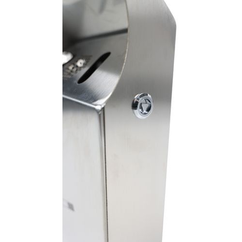 Cendrier mural design Manutan - 3L - Inox 304 - Image 3
