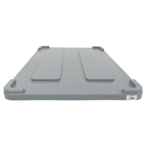 Couvercle pour bac gerbable 550 l gris - Image 6