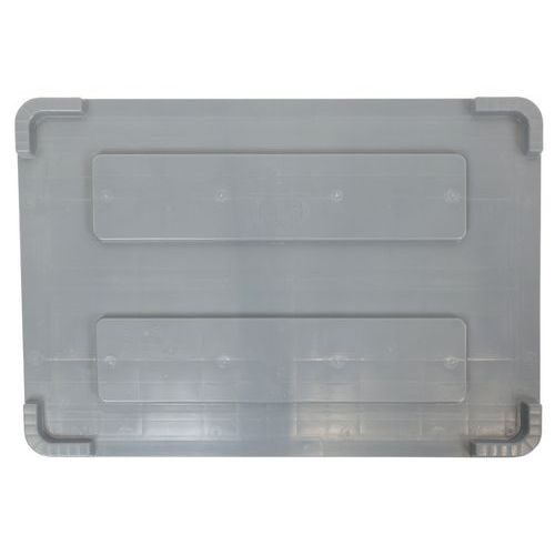 Couvercle pour bac gerbable 550 l gris - Image 3