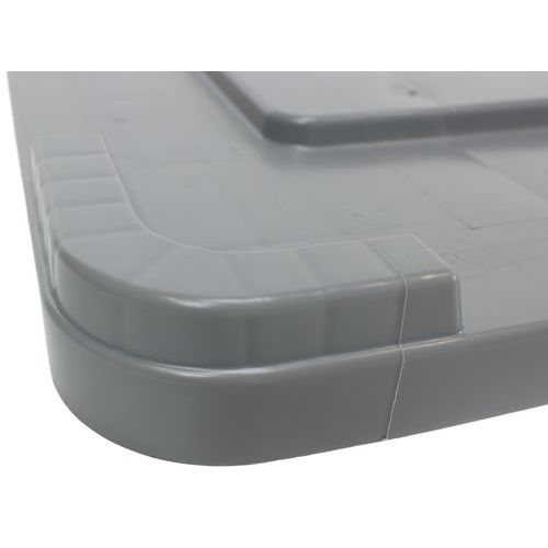 Couvercle pour bac gerbable 550 l gris - Image 4