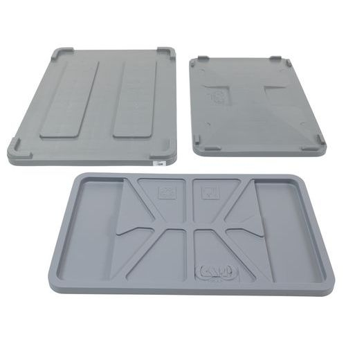 Couvercle pour bac gerbable 550 l gris - Image 8