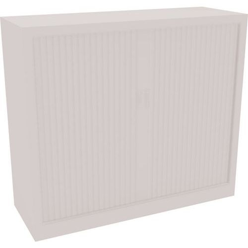 Armoire métal à rideaux H.105cm blanc - Image principale