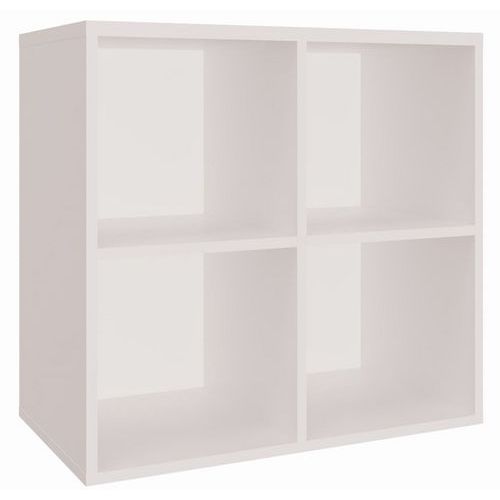 Meuble 4 cases L80,7xH75,5xP 43,2 cm blanc - Image principale