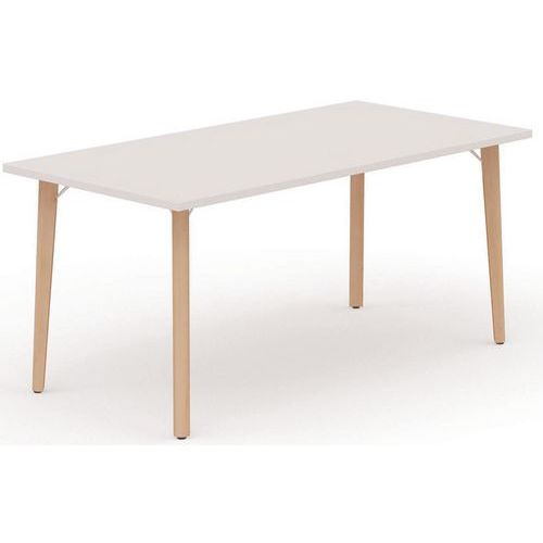 Table pieds arche 160x80 cm avec plateau blanc - Image principale