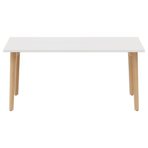 Table pieds arche 160x80 cm avec plateau blanc - Image 3
