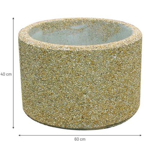 Jardinière ronde en béton 60 x 60 x 40 cm - Manutan Expert - Image 3