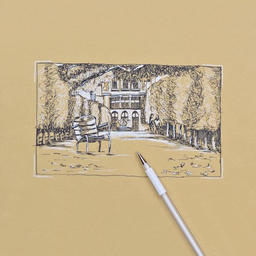 Stylo bille encre gel blanc Pentel - Image 2