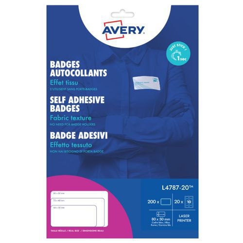 Lot de 200 Badge adhésif textile avec contour couleur - Image 3