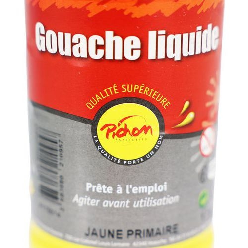 Flacon gouache liquide 500 ml pichon avec bec verseur - jaune primaire - Image 5