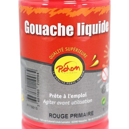 Flacon gouache liquide 500 ml pichon avec bec verseur - rouge primaire (magenta) - Image 5