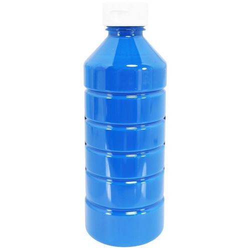 Flacon 500 ml gouache acrylique pichon - cyan (bleu primaire) - Image 3