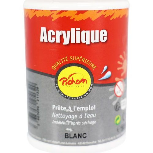 Flacon 500 ml gouache acrylique pichon - blanc - Image 4