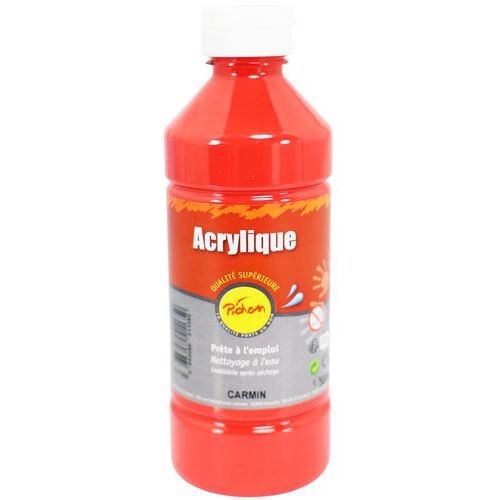 Flacon 500 ml gouache acrylique pichon - carmin - Image 3