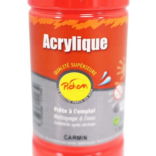 Flacon 500 ml gouache acrylique pichon - carmin - Image 4