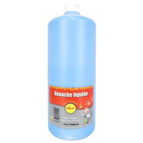 Flacon 2 litres gouache pichon avec bec verseur - bleu primaire (cyan) - Image principale