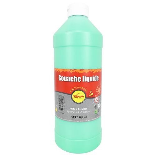 Flacon 1 litre gouache pichon avec bec verseur - vert franc - Image principale