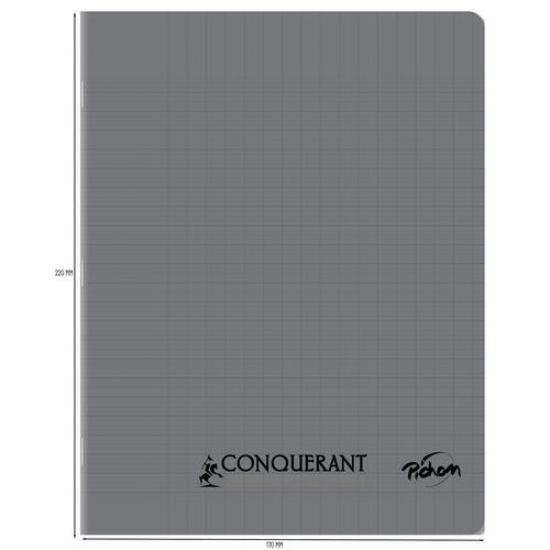 Cahier polypropylène 90g 96 pages seyes 17x22 cm - gris - Image 3
