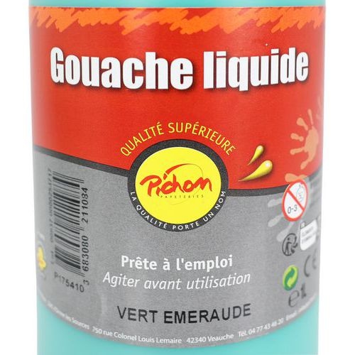 Flacon 1 litre gouache pichon avec bec verseur - vert émeraude - Image 2