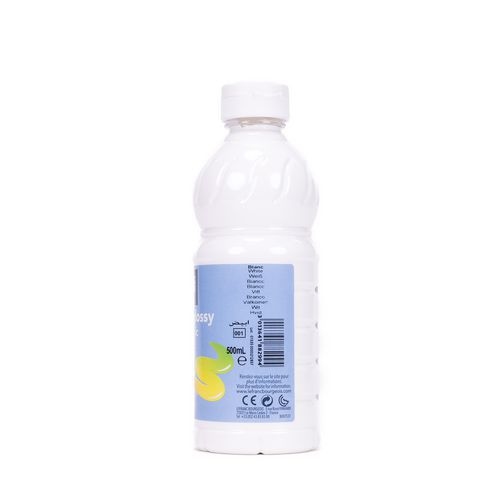 Flacon 500 ml, couleurs acryliques glossy lefranc & bourgeois - blanc - Image 3