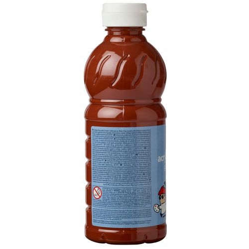 Flacon 500 ml, couleurs acryliques glossy lefranc & bourgeois - terre de sienne brûlée - Image 2