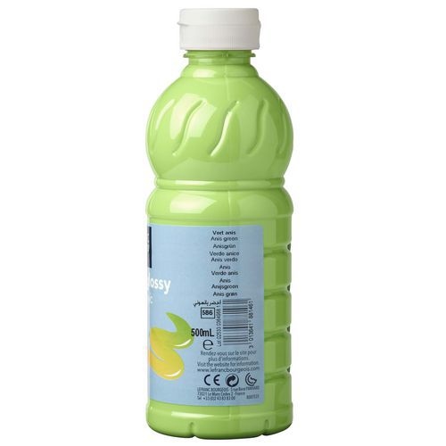 Flacon 500 ml, couleurs acryliques glossy lefranc & bourgeois - vert anis - Image 3