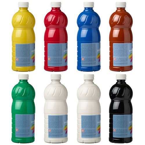 Assortiment 8 flacons 1 litre gouache lot n° 1 lefranc & bourgeois - Image 3