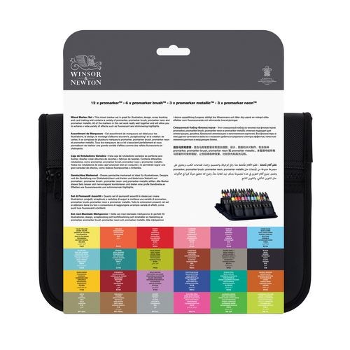 Trousse 24 promarkers assortis double pointe - Image 4